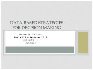 data based strategies for decision making