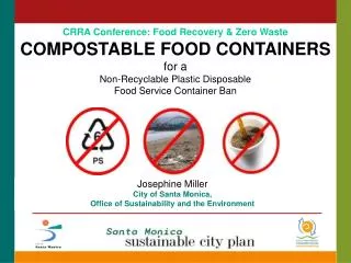 Josephine Miller City of Santa Monica, Office of Sustainability and the Environment