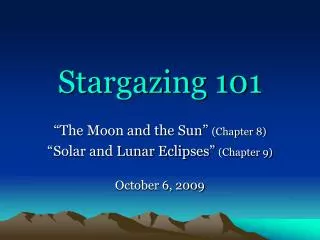 stargazing 101